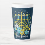 Hanukkah Latte Mug<br><div class="desc">Hanukkah Latte Mug
If you like drinking coffee a latte, not just a little, then this mug is for you! Stylish and ready for your customisations, it will easily become an essential part of your day.</div>