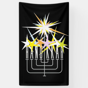 HANUKKAH LIGHTS BANNER