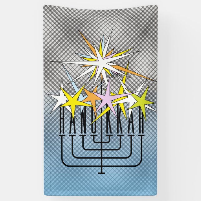 HANUKKAH LIGHTS BANNER (Vertical)