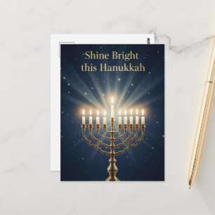 Hanukkah Lights Postcard