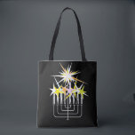 Hanukkah Lights Tote Bag<br><div class="desc">Hanukkah menorah with colourful sparkles of light.</div>