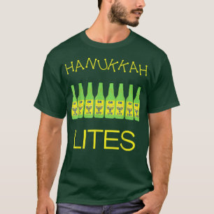 Hanukkah Lites Funny Jewish Beer Drinkers  T-Shirt