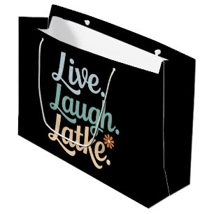 Hanukkah Live Laugh Latke Funny Holiday Family Large Gift Bag