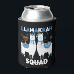 Hanukkah Llama Christmas Happy Llamakah Squad Cute Can Cooler<br><div class="desc">Funny llama alpaca Menorah gifts for women and men,  teens,  kids,  girls,  boys who love Hannukah,  Channukah Jewish Holidays,  Happy Llamakah,  Jewish llama Christmas stockings. Ideal gift for Christmas,  St. Nick,  New Year,  birthday gift and other holidays.</div>