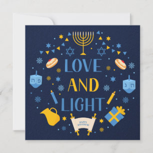 Hanukkah Love And Light Greeting Card