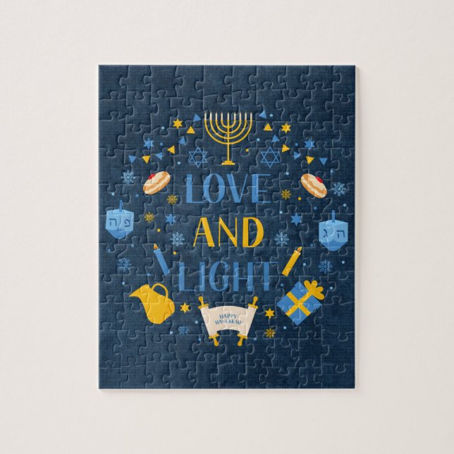 Hanukkah Love And Light Puzzle (Vertical)