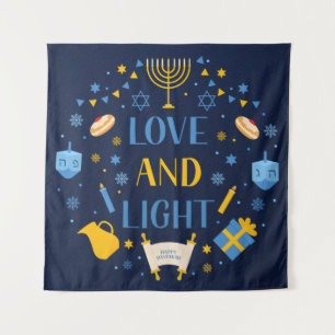 Hanukkah Love And Light Tapestry