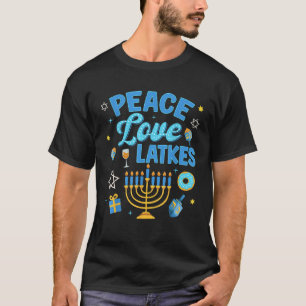 Hanukkah Love Menorah Dreidel Chanukah Jewish Wome T-Shirt