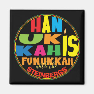 Hanukkah Magnet Square HANUKKAH IS FUNUKKAH