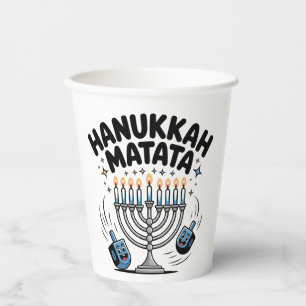 Hanukkah Matata Funny Jewish Hanukkah Paper Cups