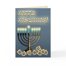 Hanukkah Menorah and Dreidels