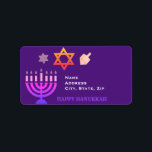 Hanukkah Menorah and Dreidels Label<br><div class="desc">.Celebrate eight days and eight nights of the Festival of Lights with Hanukkah cards and gifts. The festival of lights is here. Light the menorah, play with the dreidel and feast on latkes and sufganiyots. Celebrate the spirit of Hanukkah with friends, family and loved ones by wishing them Happy Hanukkah....</div>