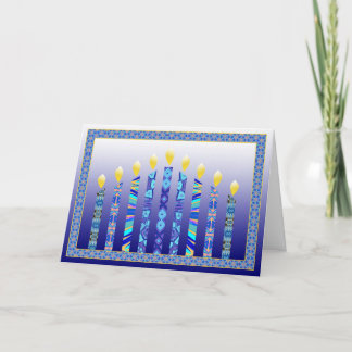 Hanukkah menorah candles card