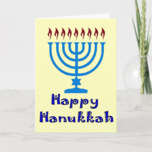 Hanukkah menorah card