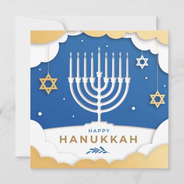 Hanukkah Menorah Card (Front)