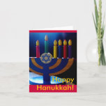 Hanukkah Menorah Card-Colours Holiday Card<br><div class="desc">This lovely card is perfect for celebrating Hanukkah.</div>