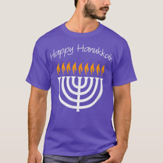Hanukkah Menorah Chanukah Candles Jewish Holiday T-Shirt
