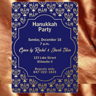Hanukkah menorah dinner party