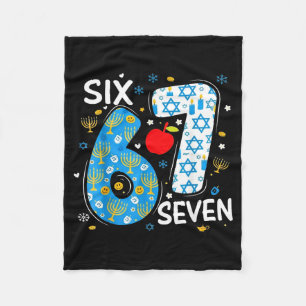 Hanukkah Menorah Dreidel 67 Festive Chanukah Six S Fleece Blanket