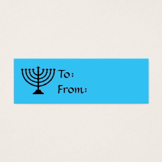 Hanukkah Menorah Gift Tags