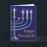 "Hanukkah Menorah." Greeting Card<br><div class="desc">"Hanukkah Menorah." is a digital painting made in Photoshop of a Hanukkah Menorah with candles lit for the third night. I hope you enjoy it.

Thank you, 
Corbie Eva Crouse</div>