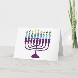 Hanukkah Menorah Holiday Card