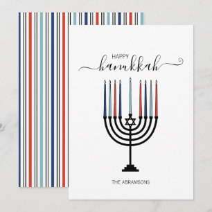 Hanukkah Menorah Holiday Card