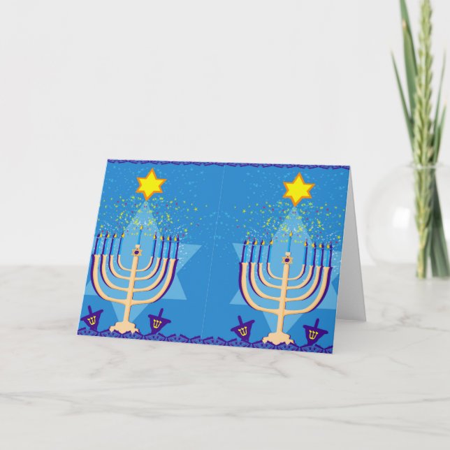 hanukkah menorah holiday card (Front)