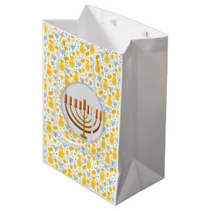 Hanukkah Menorah In Yellow Medium Gift Bag