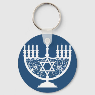 Hanukkah Menorah Key Ring