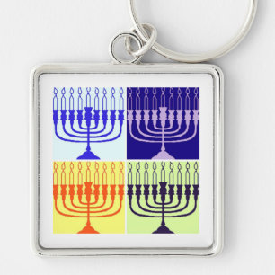 Hanukkah Menorah Key Ring