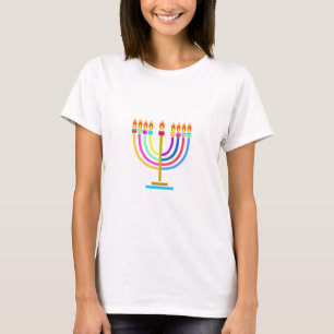 Hanukkah Menorah Lights Holiday symbol T-Shirt