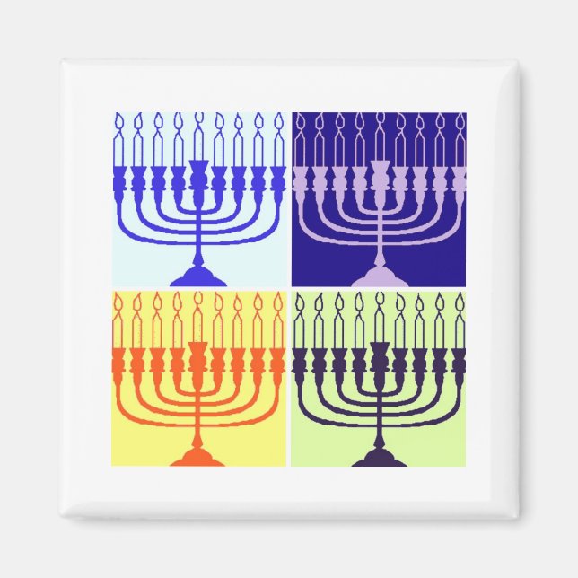 Hanukkah Menorah Magnet (Front)
