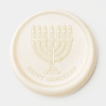 Hanukkah Menorah Personalised Wax Seal Sticker<br><div class="desc">Personalise with your text.</div>