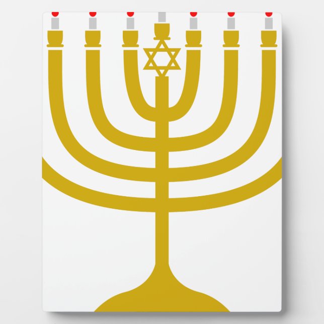Hanukkah Menorah Plaque (Front)