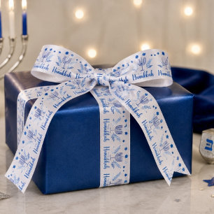 Hanukkah menorah Ribbon Satin Ribbon