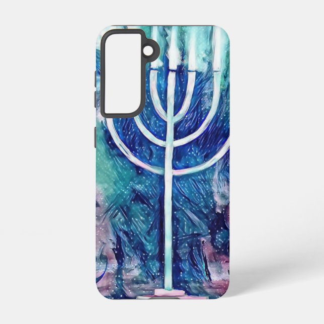 Hanukkah Menorah Samsung Galaxy S21 phone case (Back)