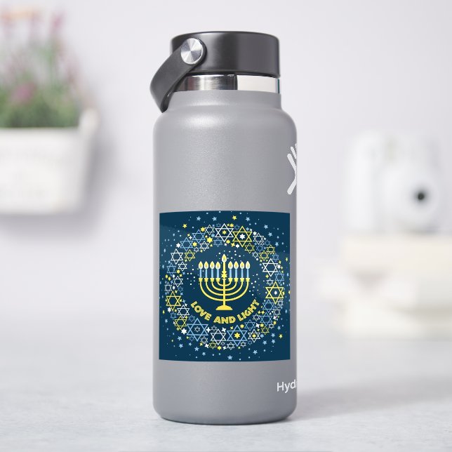 Hanukkah Menorah Star of David Wreath  (HydroFlask)