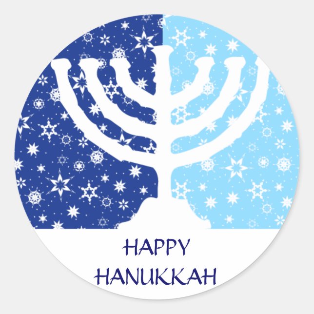 Hanukkah Menorah Sticker (Front)