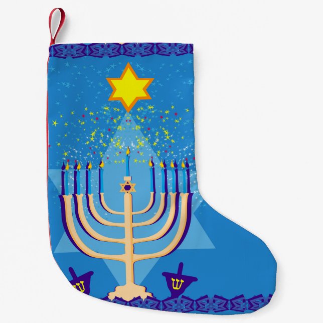 hanukkah menorah stocking (Front)