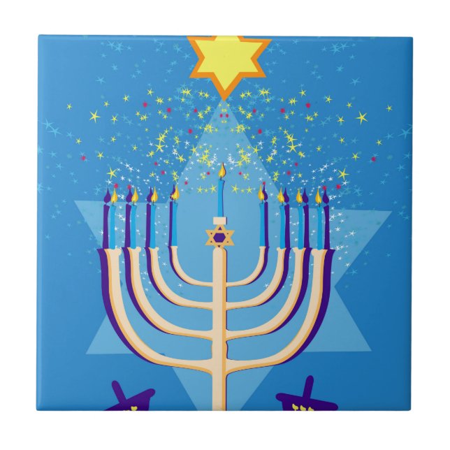 hanukkah menorah tile (Front)