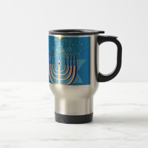 hanukkah menorah travel mug