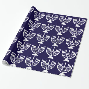 Hanukkah Menorah Wrapping Paper