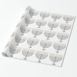 Hanukkah menorah wrapping paper<br><div class="desc">Hanukkah menorah. Customise and personalise.</div>