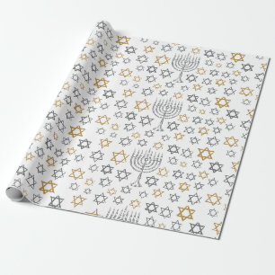 Hanukkah Menorah Wrapping Paper