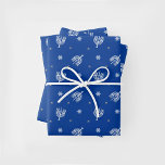 Hanukkah Menorah Wrapping Paper Sheet<br><div class="desc">Wrap holiday gifts with Hanukkah Menorah paper set! Three paper sheets feature a cheerful pattern on wrapping paper. Back gridlines ensure easier cuts. Ideal for holiday gifts,  crafts,  or last-minute presents. Sold in sets of 3.</div>