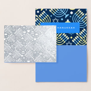 Hanukkah Menorahs Foil Card