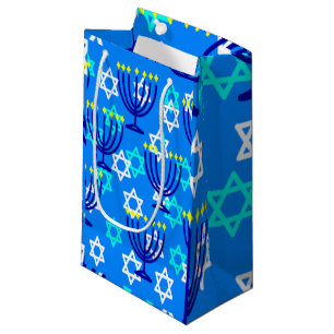 Hanukkah Menorahs Small Gift Bag