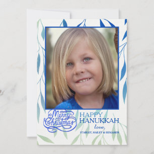 Hanukkah Merriment Photo Holiday Card