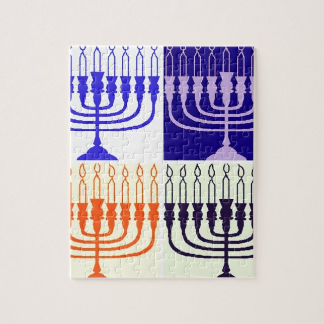 Hanukkah Minorah Jigsaw Puzzle (Vertical)